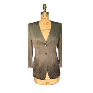 CERRUTI Vintage *Mint Condition* XS/S Charcoal Textured Jacket – Early 1990s